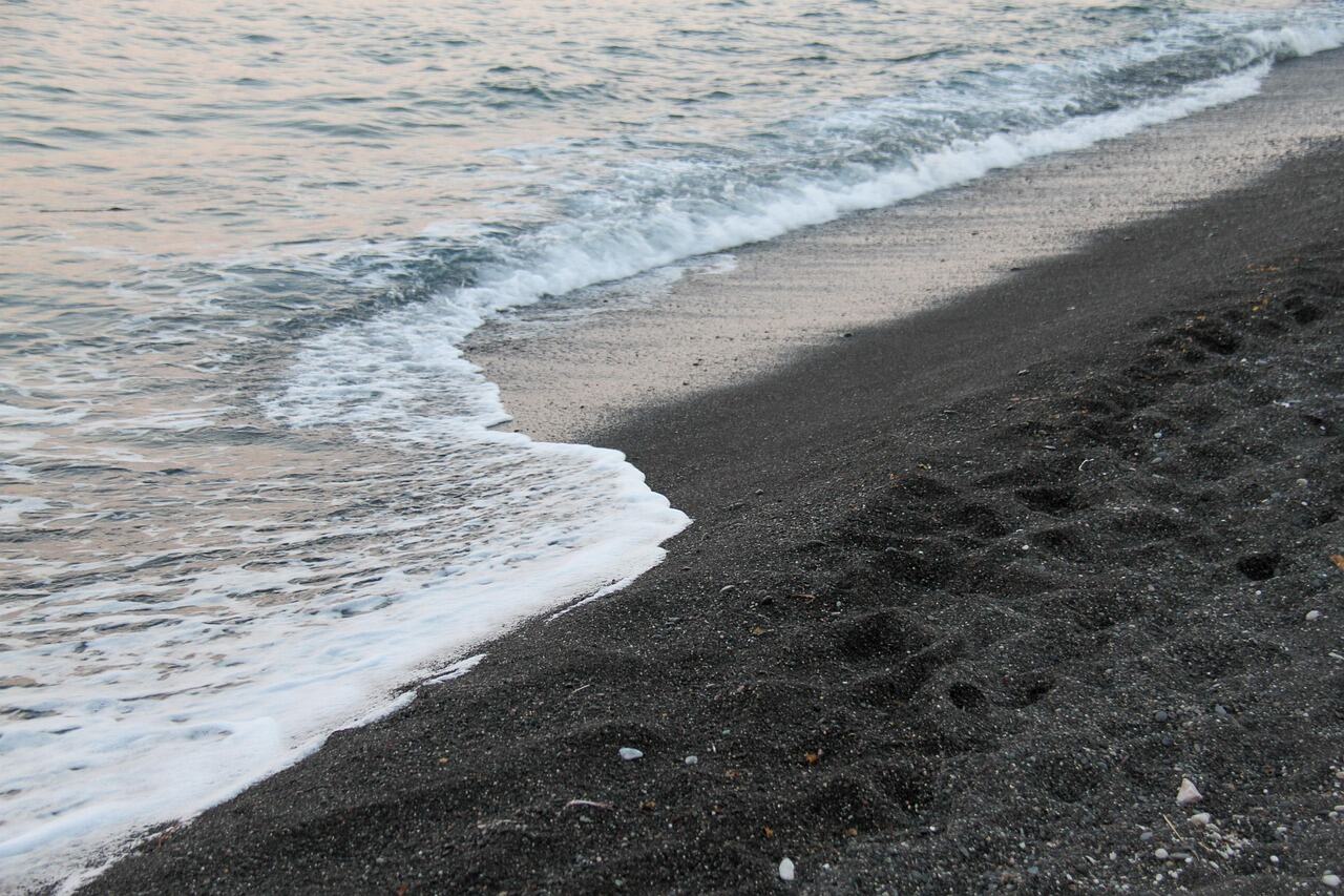 Perissa Black Sand Beach, Santorini