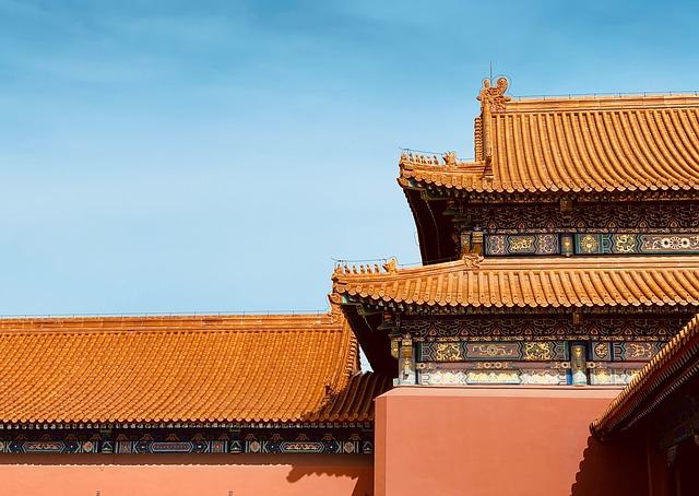 china, beijing, building, travel, history, culture, antiquity, forbidden city, blue, orange, china, china, china, china, china, beijing, beijing