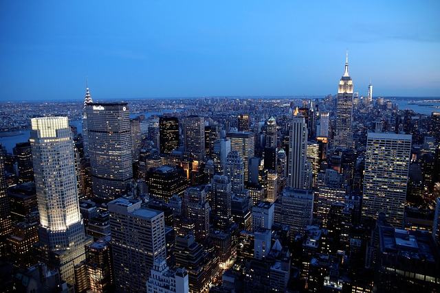 new york, city, skyscraper, united states, buildings, architecture, manhattan, skyline, empire state building, lights, evening, new york, new york, new york, new york, new york, united states, united states