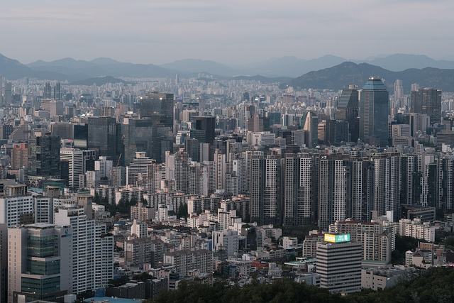 city, sunset, seoul, nature, buildings, skyline, evening, twilight, dusk, south korea